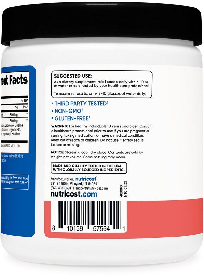 Nutricost Creatine + Aminos 30 Servings (Watermelon Flavored) - 5,000mg Creatine Monohydrate + 5000mg Amino BCAA Blend Per Serving - Image 4