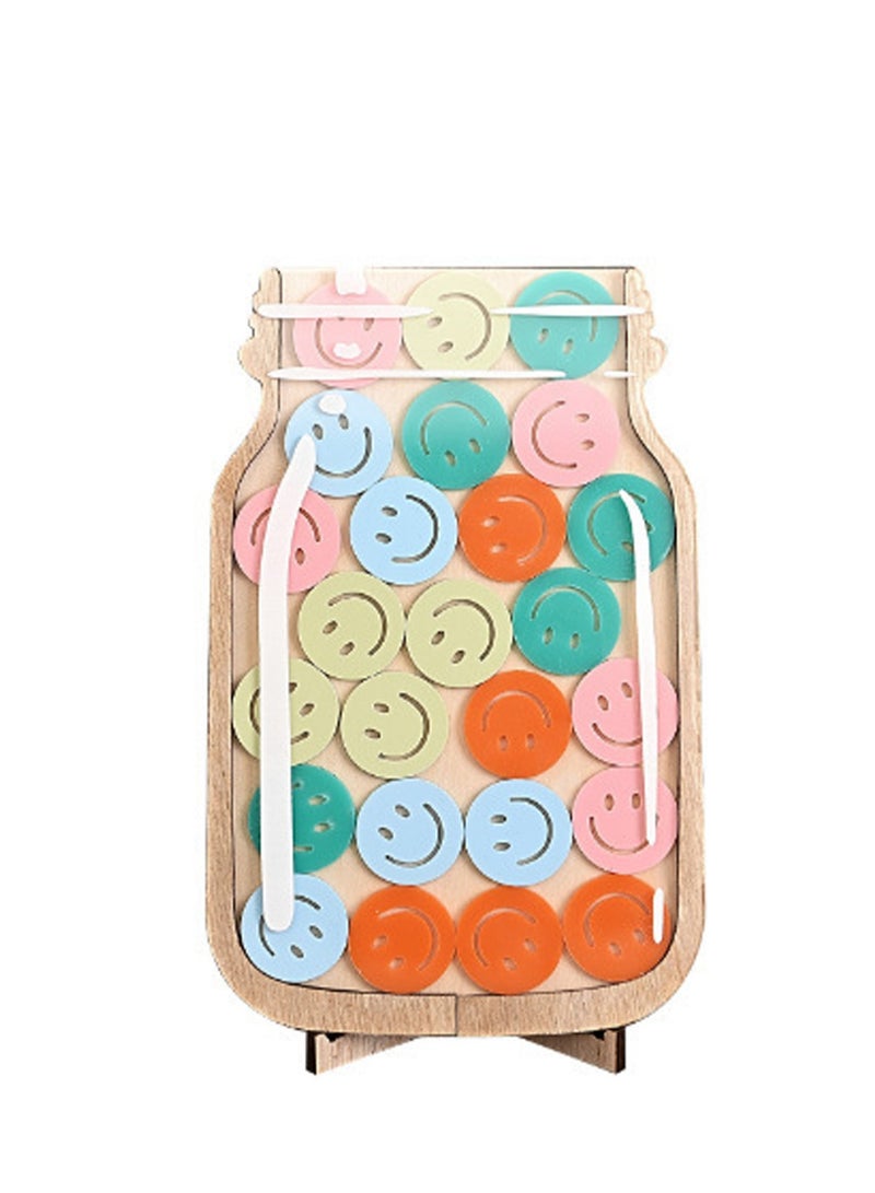 Star Jar Reward System Points Reward Jar Responsible Children Reward Board Daily Points Training Gift (Smiley Face Version)  - Image 1