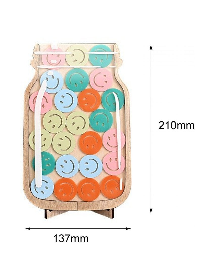 Star Jar Reward System Points Reward Jar Responsible Children Reward Board Daily Points Training Gift (Smiley Face Version)  - Image 2