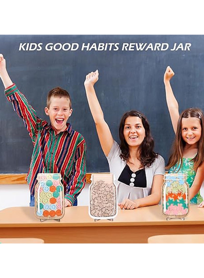 Star Jar Reward System Points Reward Jar Responsible Children Reward Board Daily Points Training Gift (Smiley Face Version)  - Image 4