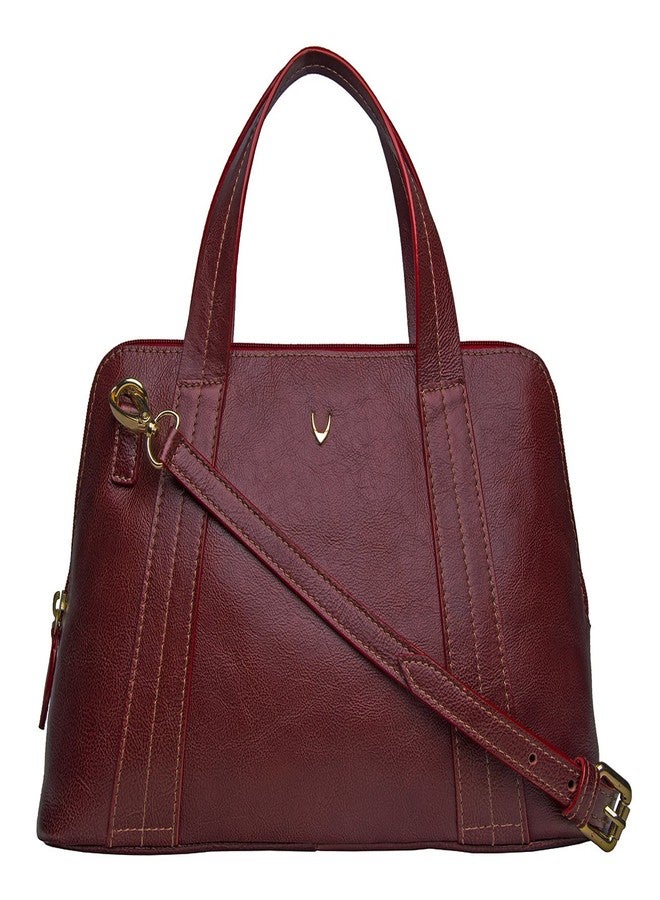 HIDESIGN Cerys Leather Satchel, Red - Image 1