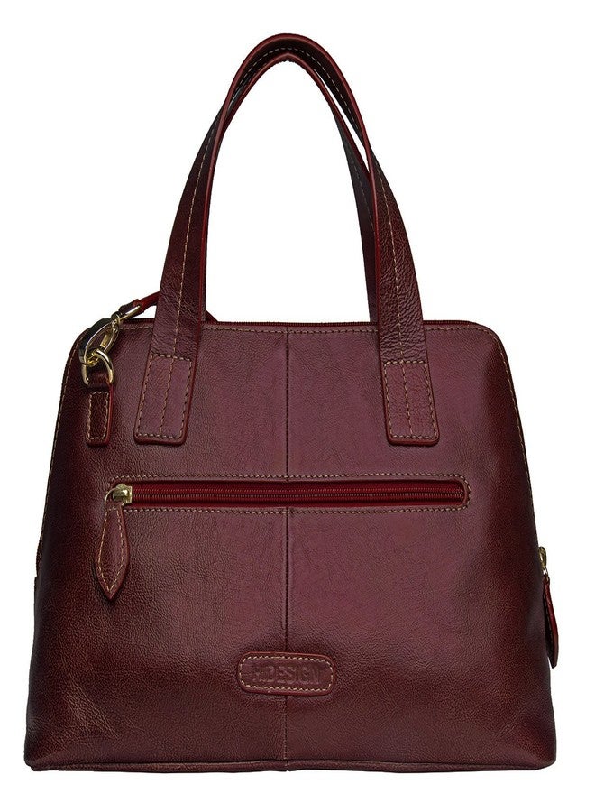 HIDESIGN Cerys Leather Satchel, Red - Image 4