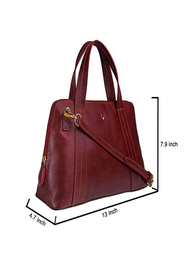HIDESIGN Cerys Leather Satchel, Red - Image 2