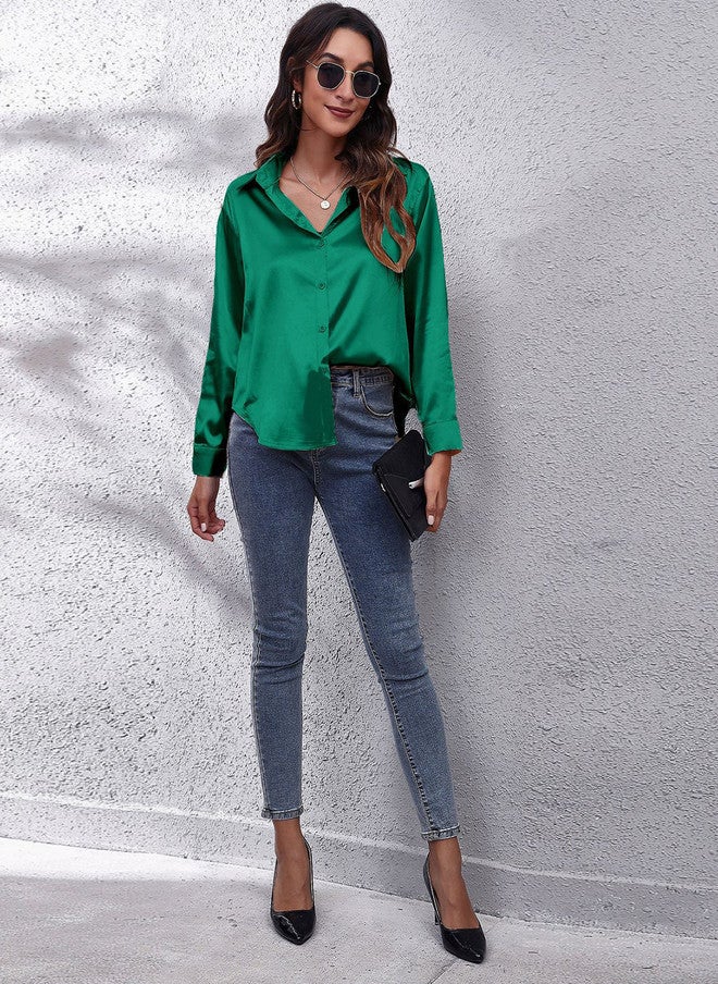 YUNIQEE قميص كاجوال أخضر للنساء - Image 4