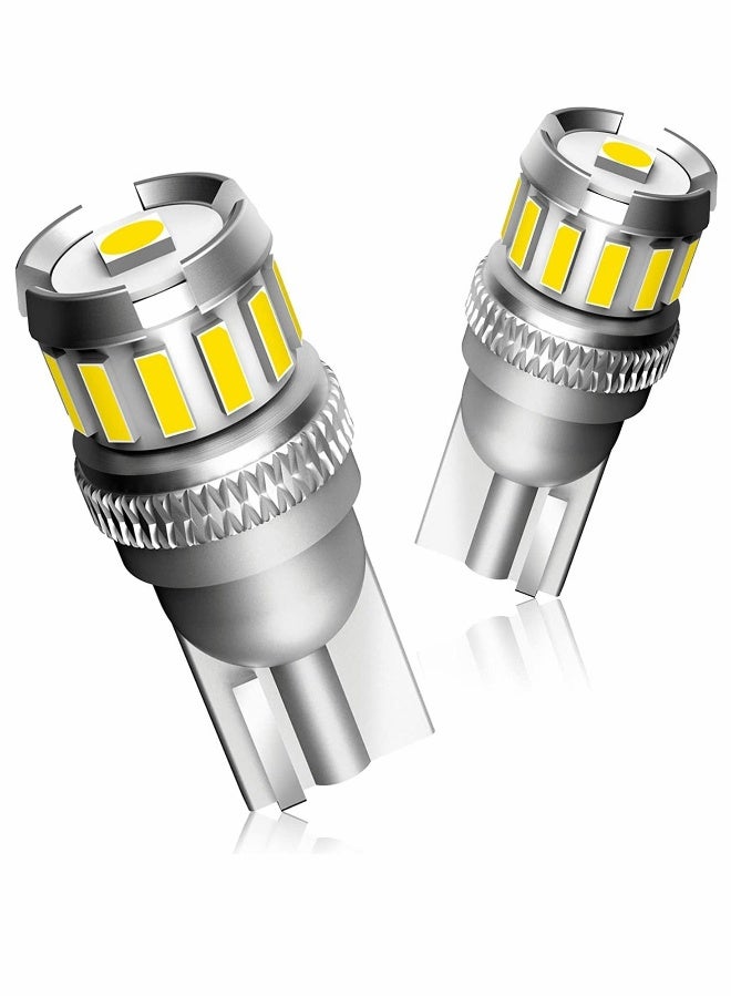 LED Bulb, Car Light, License Plate Light, 300% High Brightness, T10 168 2825 W5W LED Bulbs for Dome Map Door Courtesy Interior Car Lights 6000K White, Pack of 2 - Image 1