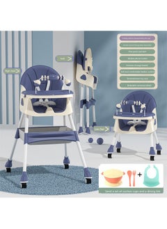 Beauenty Baby High Chair for Toddlers, Foldable High Chairs with Adjustable Seat Heigh Recline with 4 Wheels and Removable Tray  - Image 1