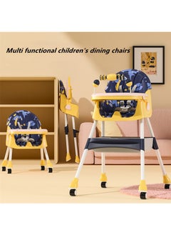 Beauenty Baby High Chair for Toddlers, Foldable High Chairs with Adjustable Seat Heigh Recline with 4 Wheels and Removable Tray  - Image 2