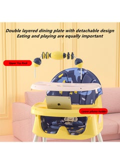 Beauenty Baby High Chair for Toddlers, Foldable High Chairs with Adjustable Seat Heigh Recline with 4 Wheels and Removable Tray  - Image 3