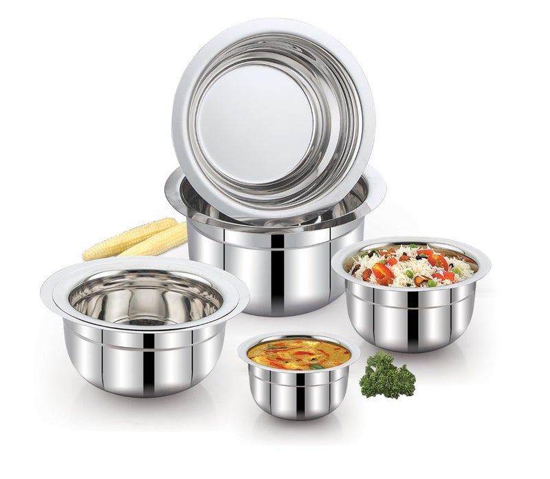 Klassi Kichen Stainless Steel 6 pcs Tope Set high Mirror Finish Durable Product RED - Image 1