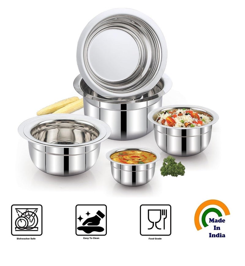 Klassi Kichen Stainless Steel 6 pcs Tope Set high Mirror Finish Durable Product RED - Image 2