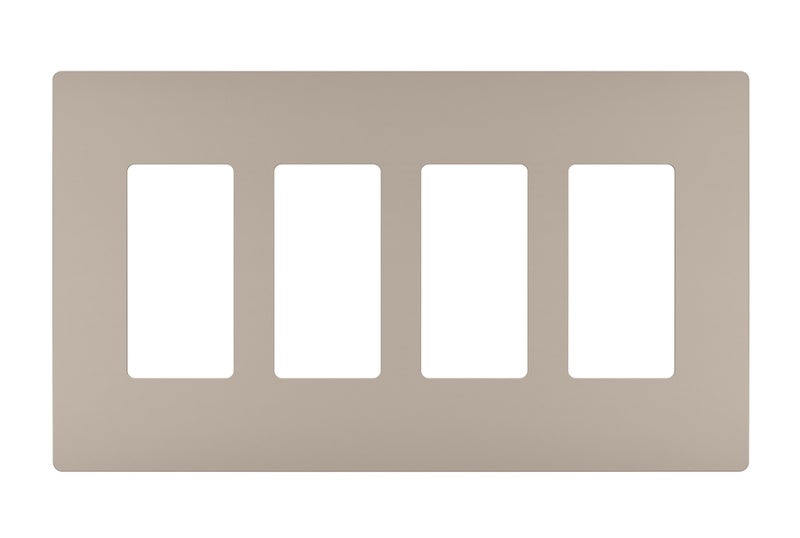 Legrand radiant RWP264NICC6 Screwless Wall Plates 4 Gang Four Decorator Rocker GFCI Cover Nickel 1 Count - Image 2