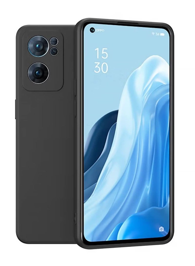 BORTONY Reno 7 Case Soft Liquid Silicone With Inside Microfiber Lining Camera Protective Back Cover - Image 1