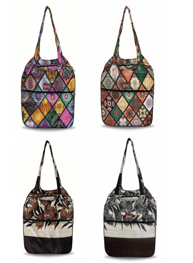 Temoli Handbag or Travel Bag for carrying things or also used as a office bag or Bazar Shopping bag,Design 21,4PCS - Image 2