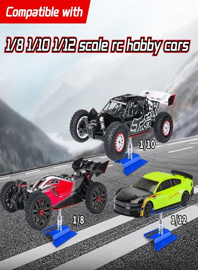 CrazyHobby Aluminum Alloy RC Car Work Stand Repair Workstation with Screws Kit & 17mm Hex Wheel Wrench 360 Degree Rotation Lift/Lower for 1/8 1/10 1/12 Scale Cars Trucks Buggies (Navy Blue) - Image 5