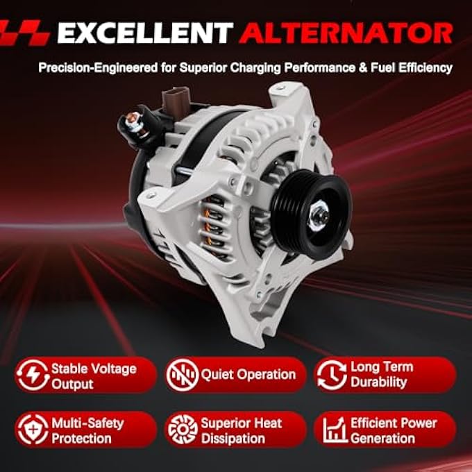 Autodevil Alternator 11292 150Amp 12V for 2009-2010 Expedition/F-150/Navigator 5.4L, 2009-2010 F-150 4.6L, Car Alternators OE 104210-5970 104210-1110 11292N - Image 4