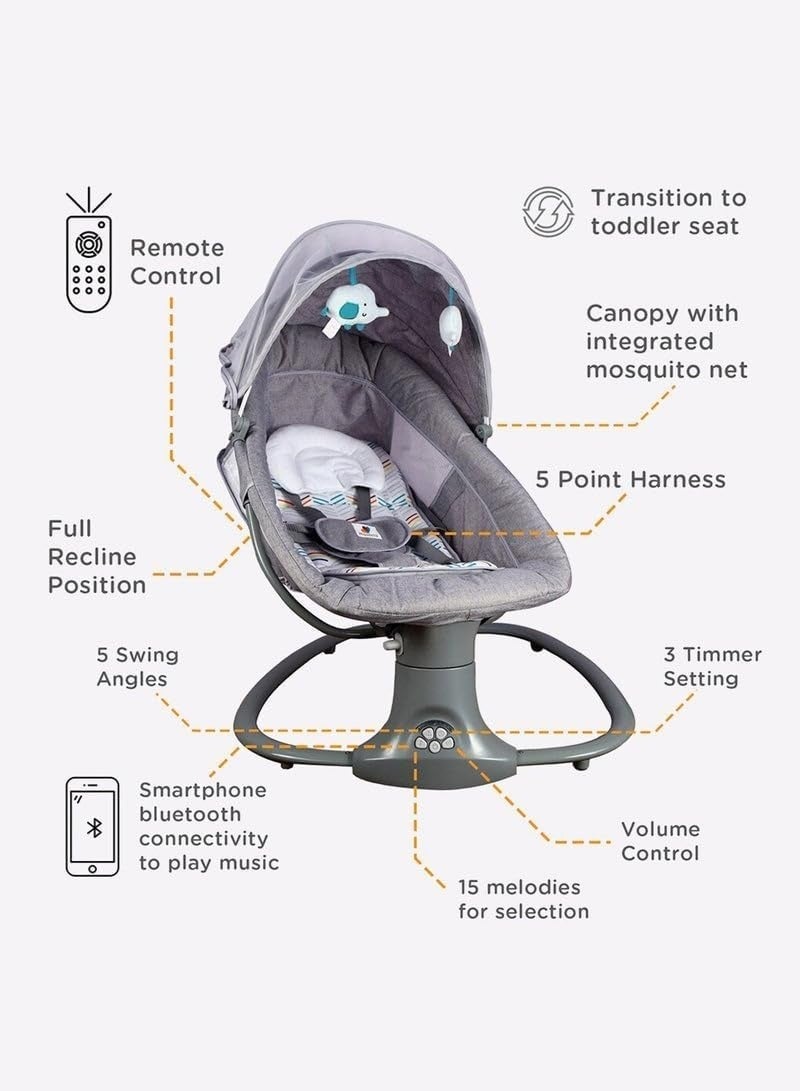 Baby rocking chair with remote control - Image 1
