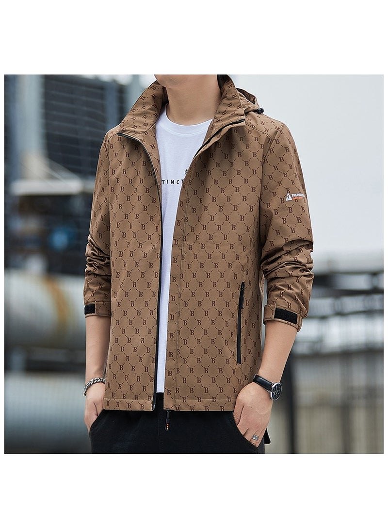 Fashionable Men's Windproof And Waterproof Outdoor Sports Hooded Jacket  - Image 1