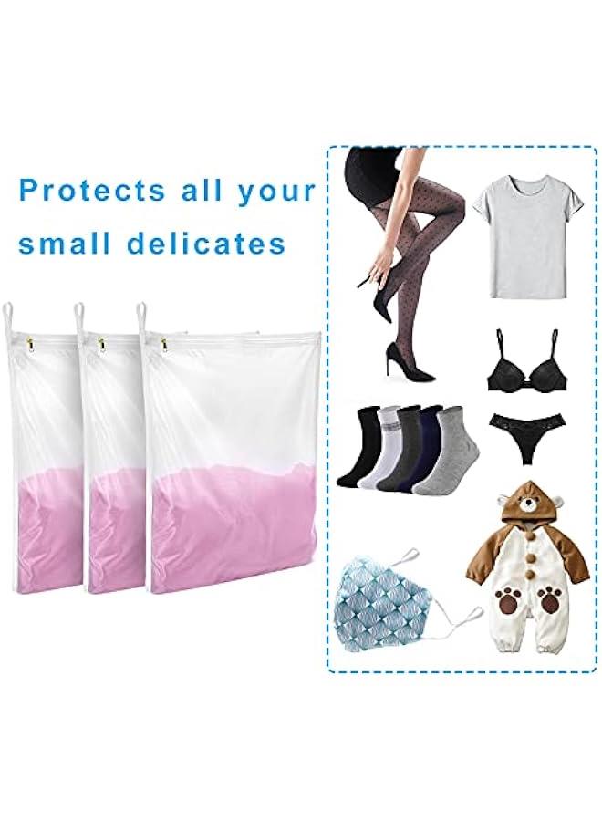 Delicates Laundry Bags, Fine Mesh Wash Bag for Lingerie, Underwear, Bra, Silk, Socks with Hanging Loop  - Image 3