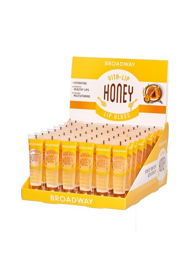 KISS Broadway Vita-Lip Clear Lip Gloss Box Display Set (Honey) - Image 1