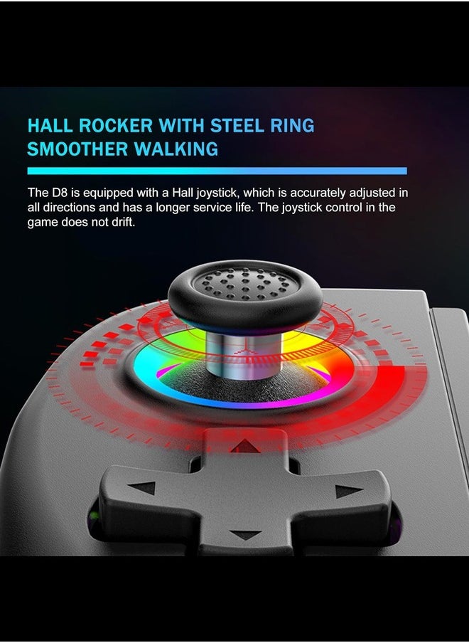 RGB - Wireless Controller for iPad/Tablet(10.2"), RGB Hall Effect Joystick with Linear Trigger, Vibration/6-Axis Gyro, Mobile Gaming Controller for iPhone/Android/PC/Switch/PS4/Xbox - Image 1