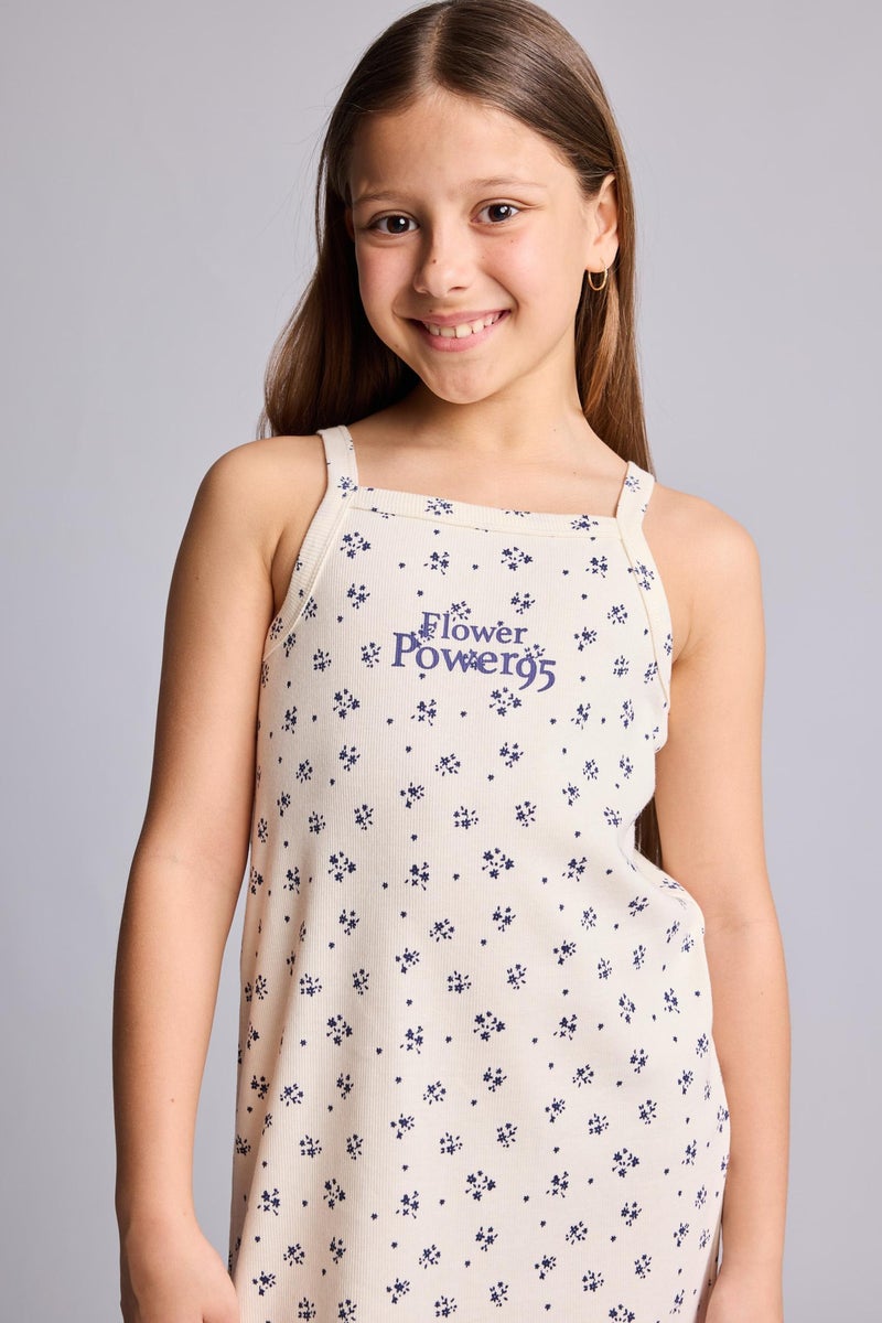 DeFacto Beige Girl Girl Sleeveless Cotton Dress Casual - Image 3