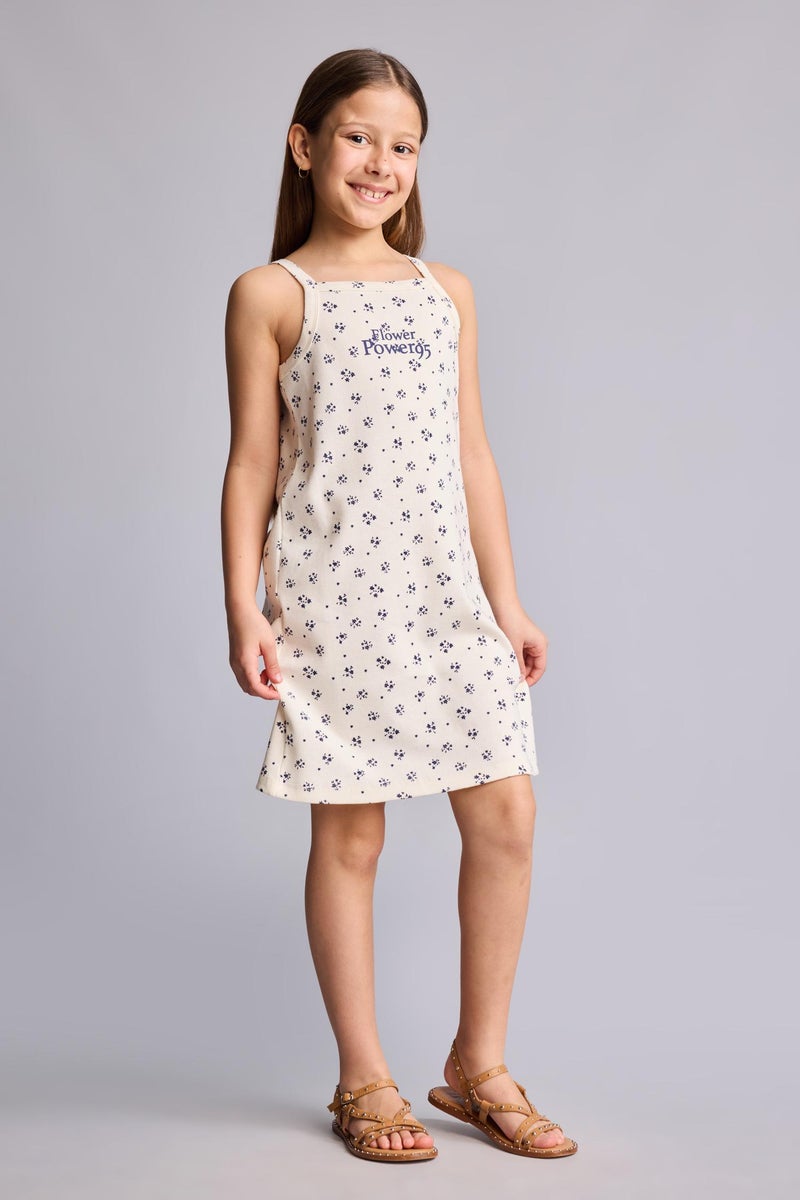 DeFacto Beige Girl Girl Sleeveless Cotton Dress Casual - Image 2