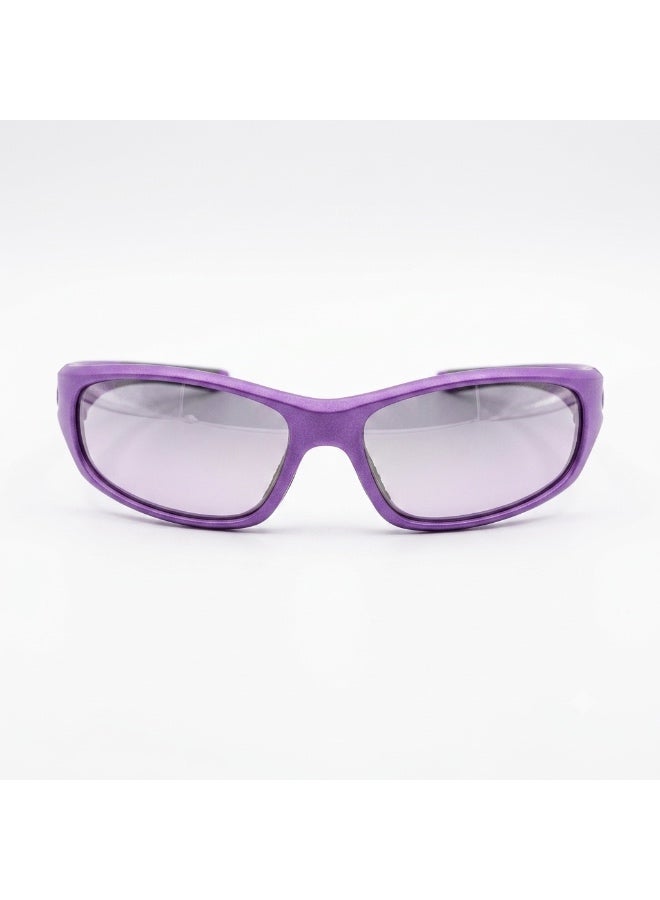 Atom baby sunglasses, K108-1, Polarized UV400 sunglasses for Boys, Age 3-10 shiny purple frame shiny yellow temple smoke polarized lens - Image 3