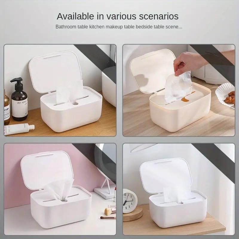 ONPRIX Onprix Tissue Wipes Holder Dispenser Box Baby Wipes Dispenser Case | Design for Fresh Wipes | Durable & Baby-Safe | Large Capacity, Dustproof, Lightweight, Refillable Container, Non-Slip Base, Multi - Image 5