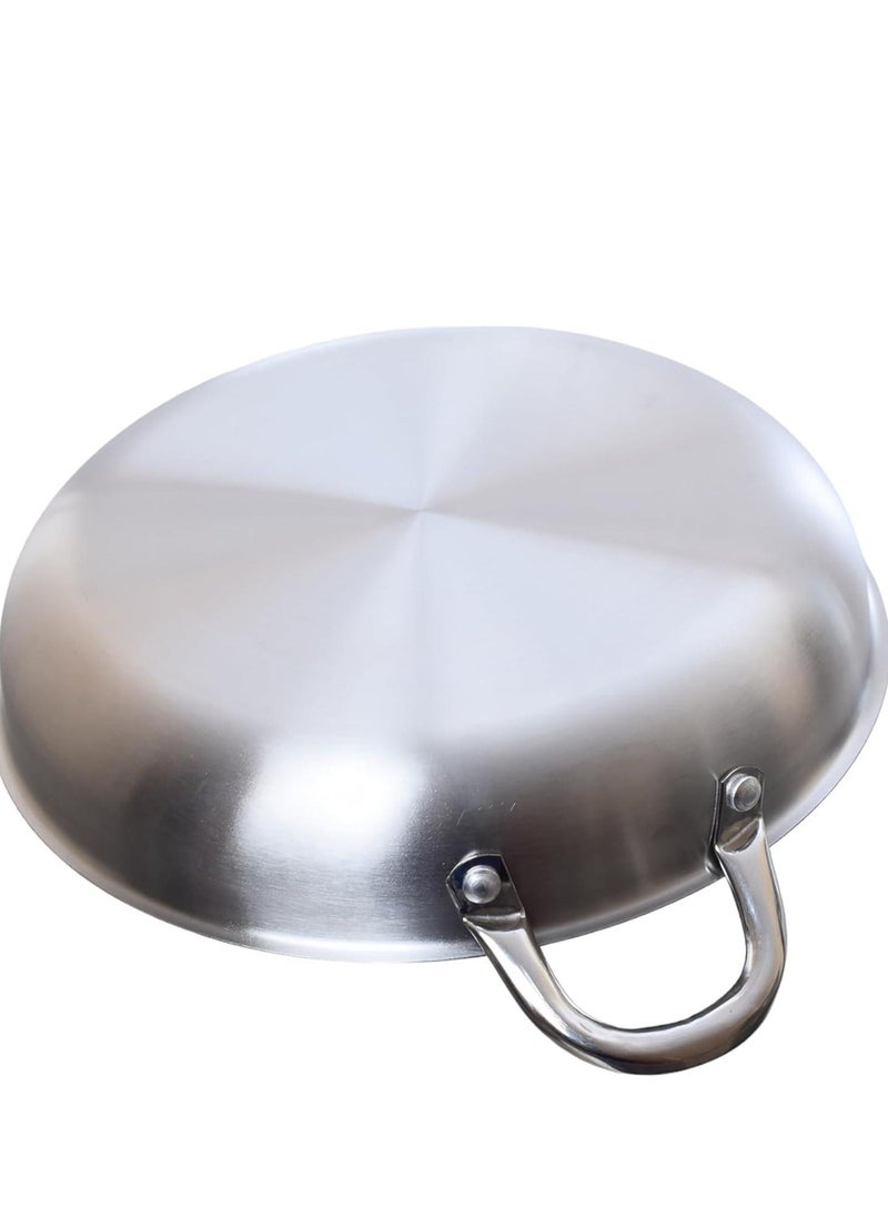 Generic Non-stick Stainless Steel Frying Pan With Two Hands - 30CM  - Image 3