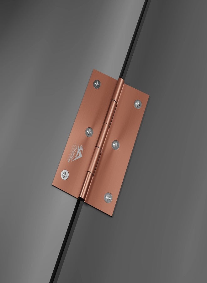Atlantic Window Door Hinges 3 Inch x 14 Gauge/2 MM Thickness, Premium Stainless Steel Welded Head, Rose Gold Finish, Pack of 12 Pcs - Image 5
