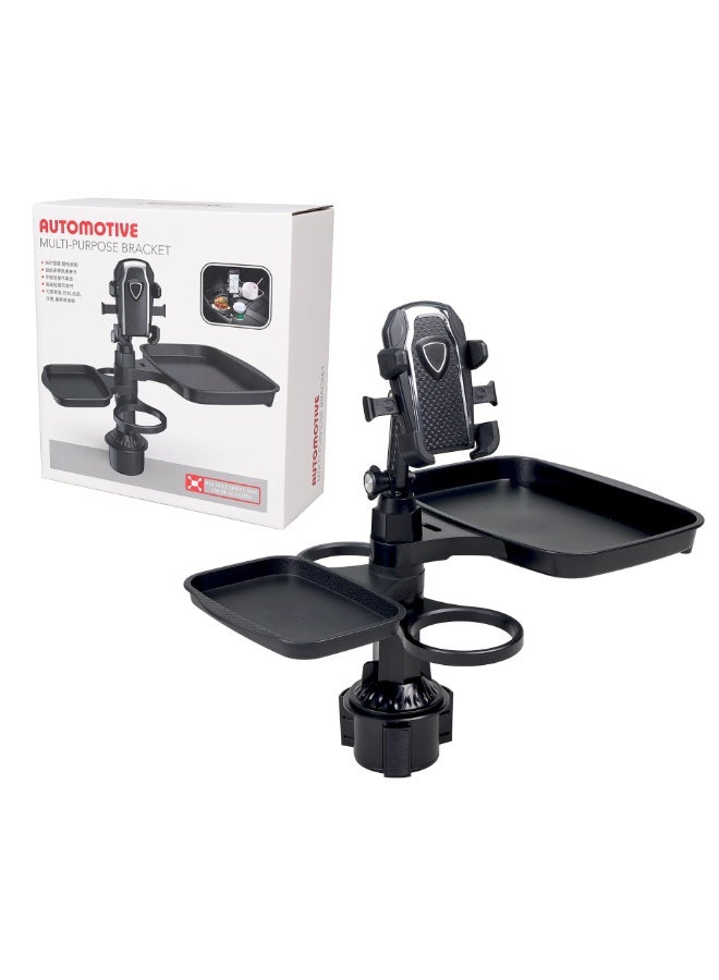 360 Rotatable Car Tray， Multifunctional Cup Holder Tray Stay Organized，Cup Holder Expander Tray for Car Eating