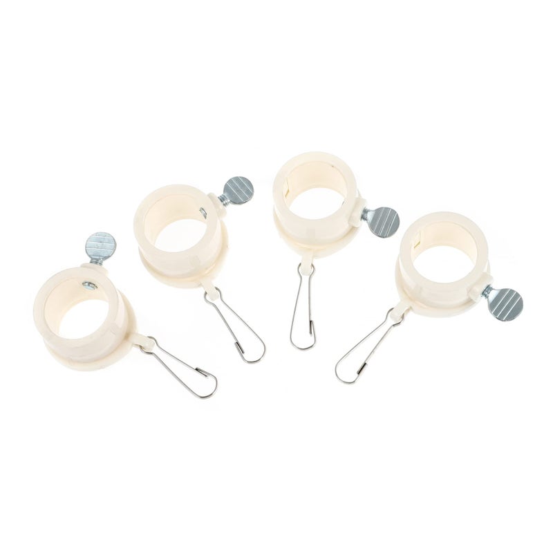 Rotating Metal Flag Pole Ring Set 4pcs 1 Inch Strong Durable Flagpole Holder Clips - Image 2