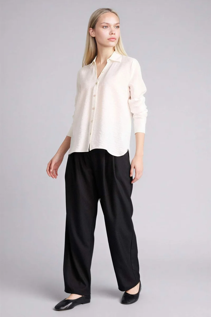 ديفاكتو Regular Fit Shirt Collar Long Sleeve Shirt