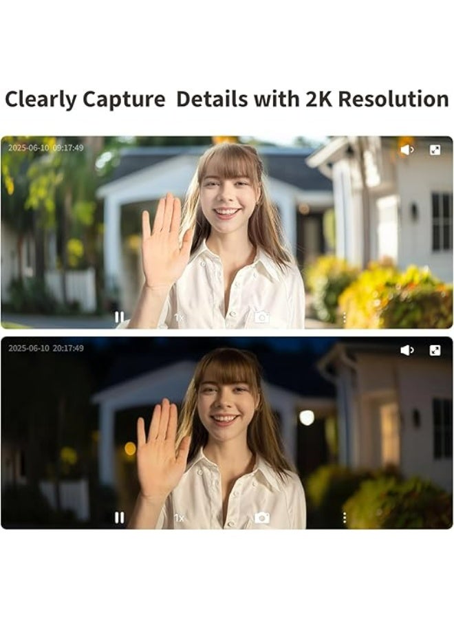 أكارا كاميرا جرس الباب الذكي Aqara G410 مع جرس، 2K، فيديو HomeKit آمن، صوت ثنائي الاتجاه، محور Matter مدمج، لاسلكي/سلكي، يدعم Apple Home وAlexa وGoogle ومساعد المنزل، واي فاي 2.4 جيجاهرتز/5 جيجاهرتز، أسود - Image 4