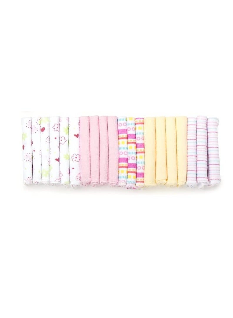 Spasilk Bath Hooded Towels & Washcloths Set for babies, 23-Piece Gift Set, Pink - Image 1