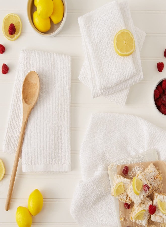 ديي مجموعة من 8 قطع من مناشف المطبخ DII Kitchen Bar Mop، مقاس 16 × 19 بوصة، وقطع قماش للتنظيف مقاس 12 × 12 بوصة - أبيض - Image 4