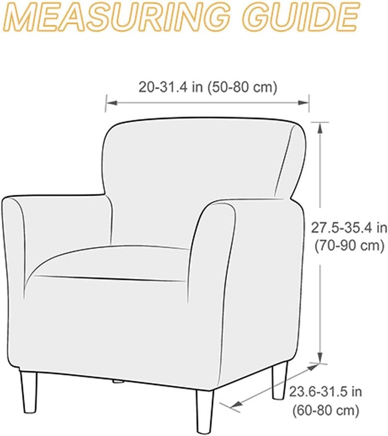 SONNACH Stretch Chair Covers with Arms 1-Piece Banquet Armchair Slipcover Velvet Mid Century Modern Armchair Slipcover Anti-Slip Furniture Protector for Living Room Friendly for Kids Pets (Yellow) - Image 3