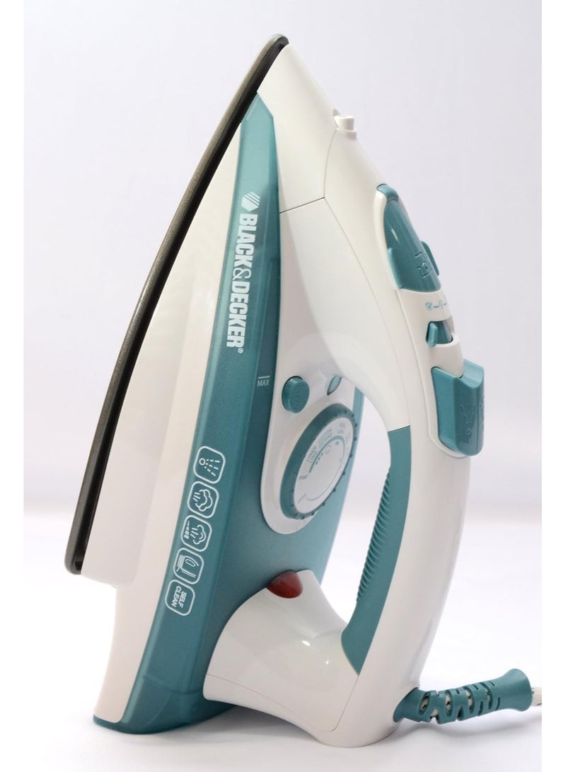 BLACK&DECKER 1750W Steam Iron Ceramic Coated Soleplate with Anti Calc Drip Self Clean and Auto Shutoff, Removes Stubborn Creases Quickly Easily - Image 2