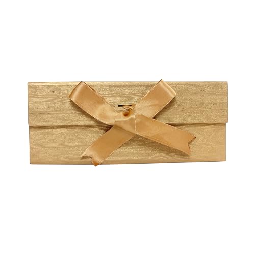 Boxotica Golden Small Gift Box – Foldable Rigid Hamper with Ribbon & Greeting Card, Reusable Keepsake Box for Dry Fruits, Weddings, Birthdays, Housewarming Return Gifts, Thambulam & Vratham Kits | 23.5×17×10 cm - Image 5