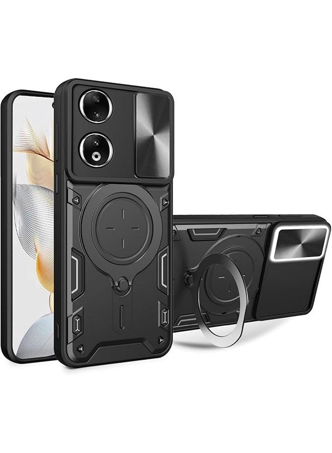 عام غطاء هاتف هونر 90 5G مع غطاء كاميرا انزلاقي مع حلقة دعامة متكاملة [حماية كاميرا كاملة] [درجة عسكرية] غطاء مقاوم للصدمات. - Image 1
