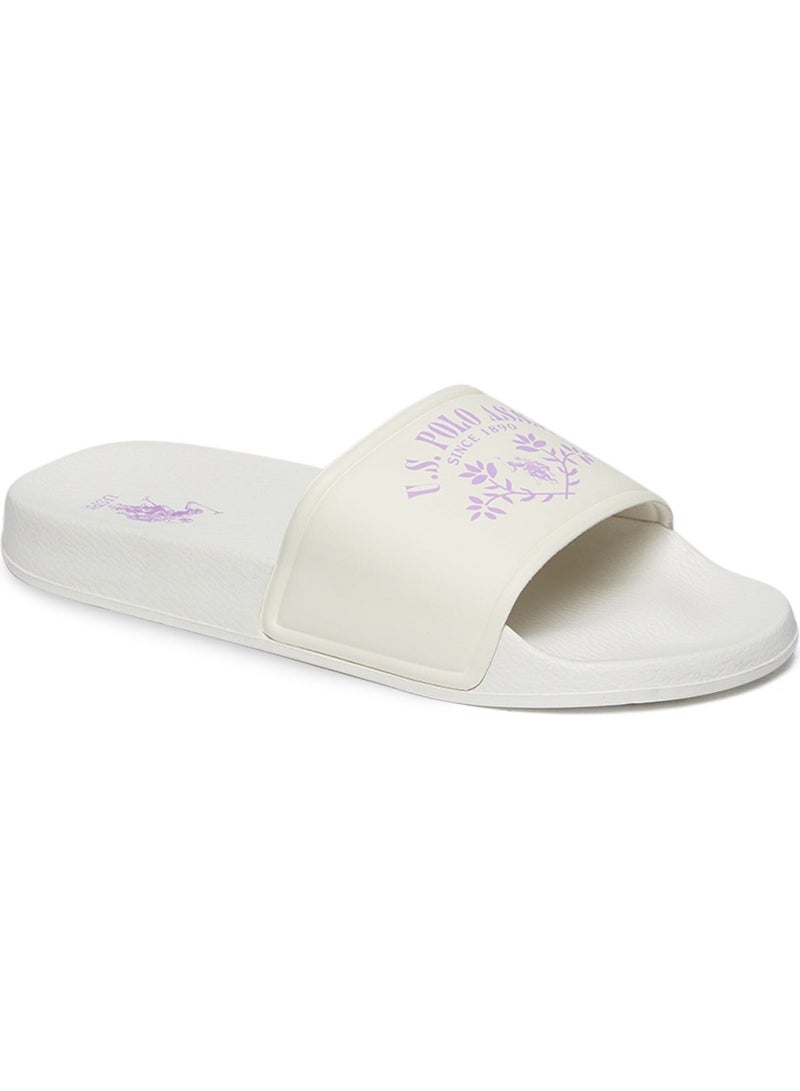 U.S. Polo Assn. Women's White Signature Slides Shoes - Effortless Style Meets Ultimate Relaxation! - Image 3