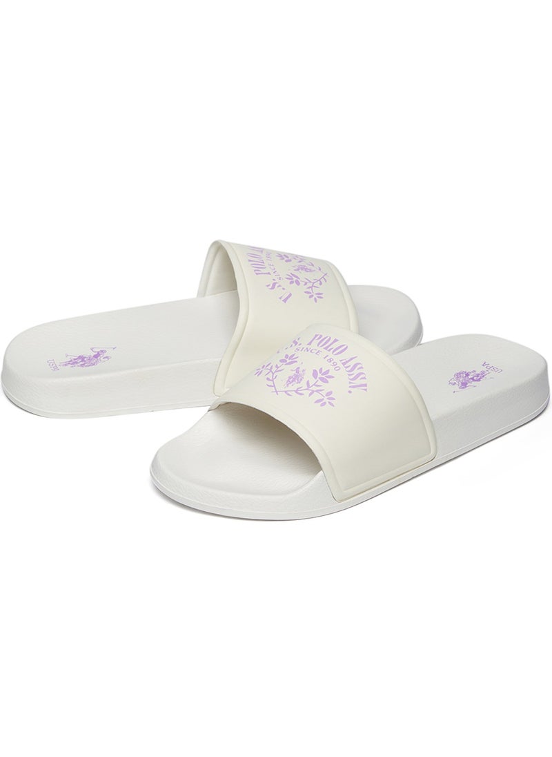 U.S. Polo Assn. Women's White Signature Slides – Effortless Style Meets Ultimate Relaxation!  - Image 2