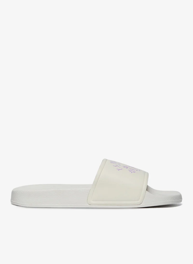 U.S. Polo Assn. Women's White Signature Slides Shoes - Effortless Style Meets Ultimate Relaxation!
