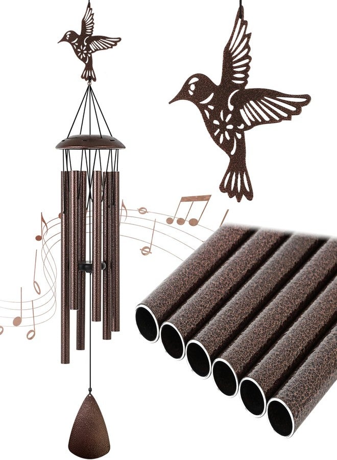 Doopeer Wind Chimes, 37" Hummingbird Wind Chimes for Outside Garden Patio Yard Decor, Hummingbird Gifts for Mom Women Grandma Wife, Deep Tone Windchimes for Christmas, Mother's Day, Birthday - Image 1