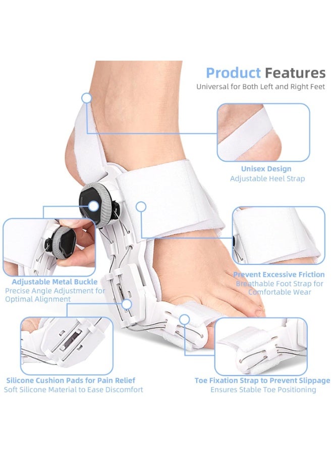 مصحح إبهام القدم الطبي القابل للتعديل - دعم احترافي للرجال والنساء - مضاد للانزلاق ومسكن للألم - لتحسين استقامة أصابع القدم - مناسب للخروج - مقاس موحد (للقدم اليمنى أو اليسرى) - قطعة واحدة - Image 2