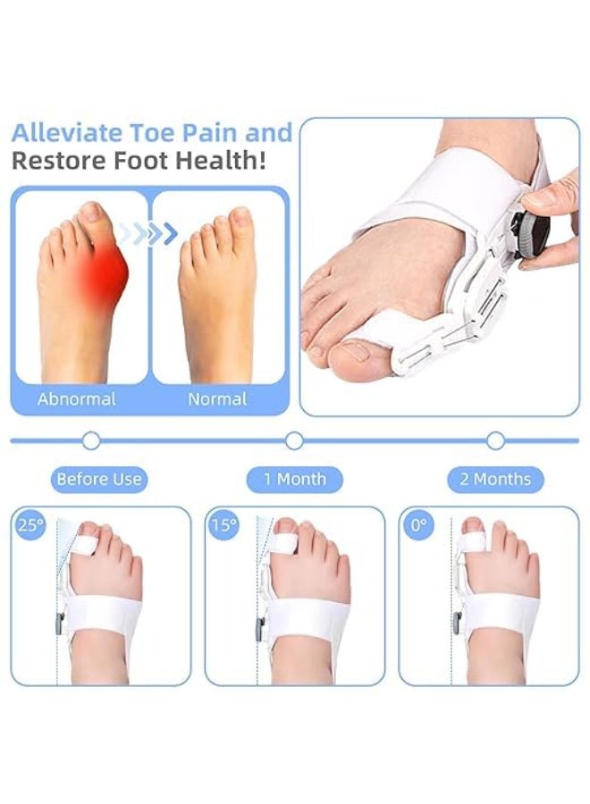 مصحح إبهام القدم الطبي القابل للتعديل - دعم احترافي للرجال والنساء - مضاد للانزلاق ومسكن للألم - لتحسين استقامة أصابع القدم - مناسب للخروج - مقاس موحد (للقدم اليمنى أو اليسرى) - قطعة واحدة - Image 4
