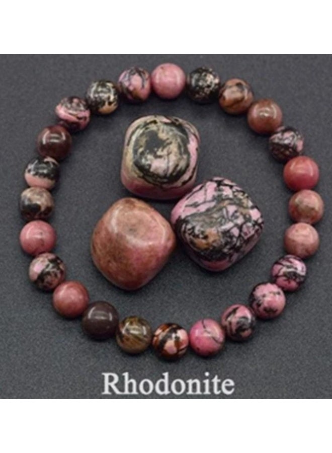 Natural Stones  Bracelets  Rhodonite Stone 8MM  for Men Women Jewelry