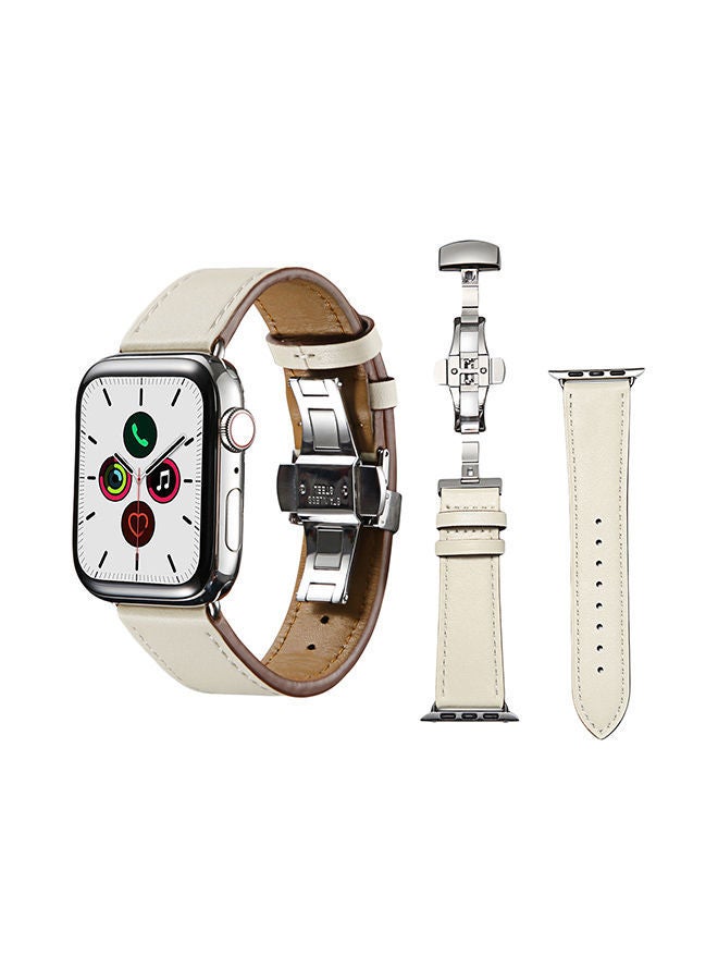 NIBEMINENT Stylish Band For Apple Watch Series 5/4/3/2/1 White - Image 1