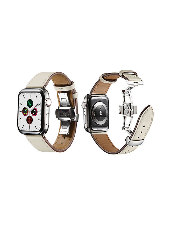 NIBEMINENT Stylish Band For Apple Watch Series 5/4/3/2/1 White - Image 2