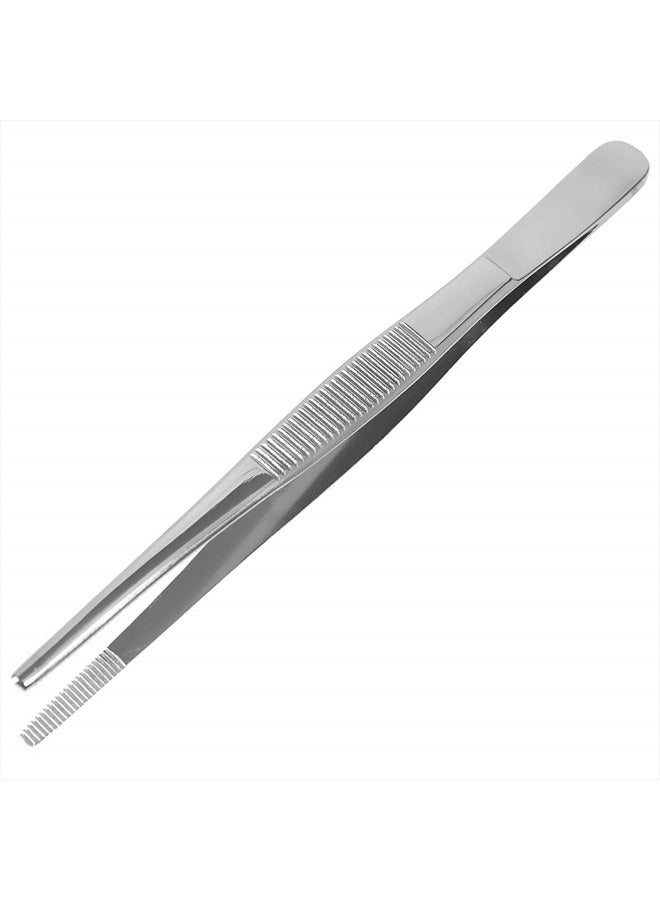 Mabis MABIS Surgical Tweezers and Dressing Forceps, 5.5 inches long, Serrated, Stainless Steel - Image 1